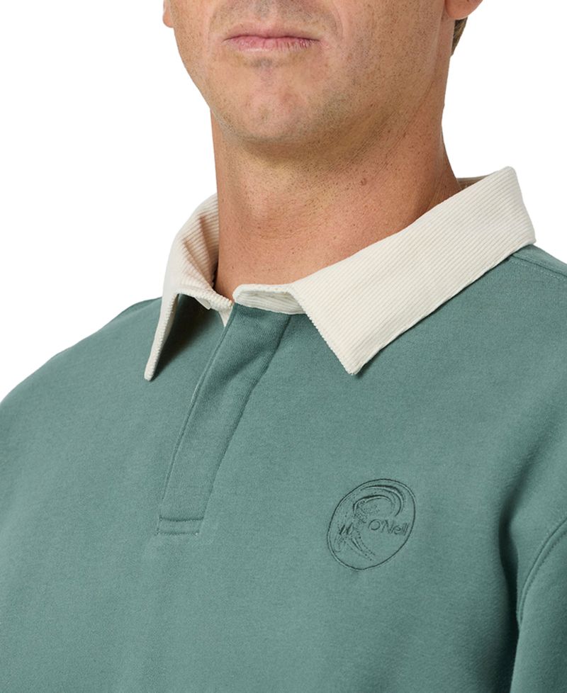 Men's O'Riginals Fleece Rugby Polo Long-Sleeve Button-Up Shirt