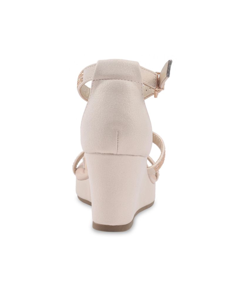 Little and Big Girls Asha Karli Dress Wedge Sandals
