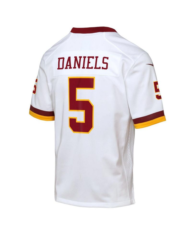 Big Boys and Girls Jayden Daniels White Washington Commanders Game Super Bowl Era Jersey