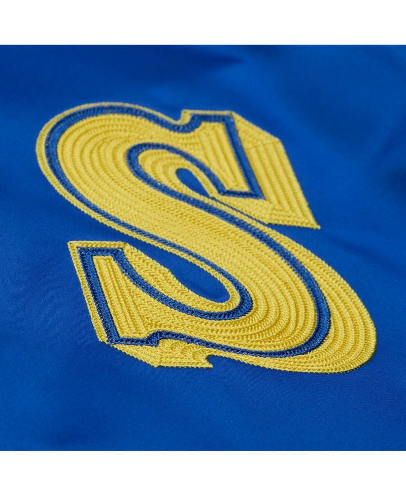 Men's Ken Griffey Jr. Royal Seattle Mariners Legends Collection Lightweight Satin Full-Snap Jacket