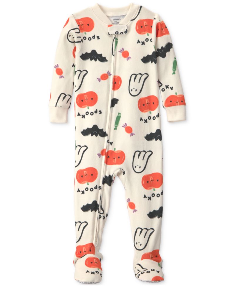 Carters Baby Boys' and Baby Girls' Halloween Snug Fit Footed Long-Sleeve Pajama
