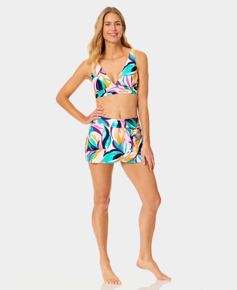 Women's Soft Shirred Band Swim Bikini Top