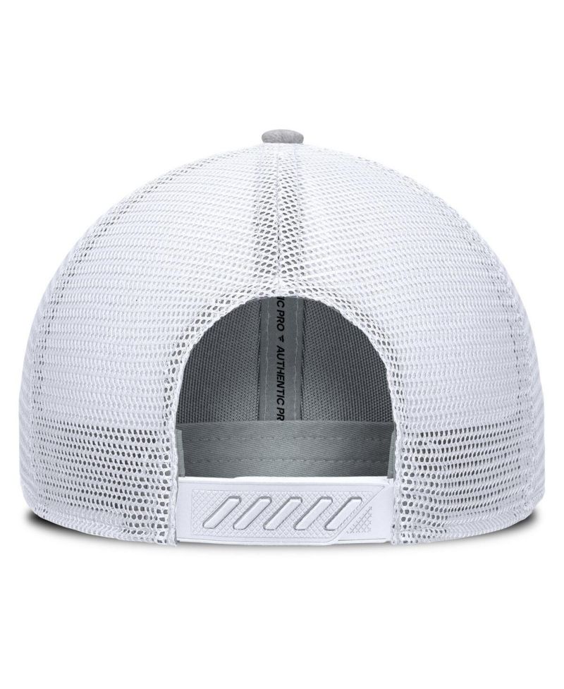 Men's Gray/White Utah Mammoth Utah Badge Trucker Adjustable Hat