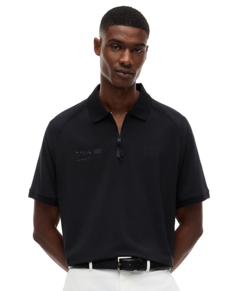x U.S. SailGP Men's Stealth Performance Collared Polo Shirt