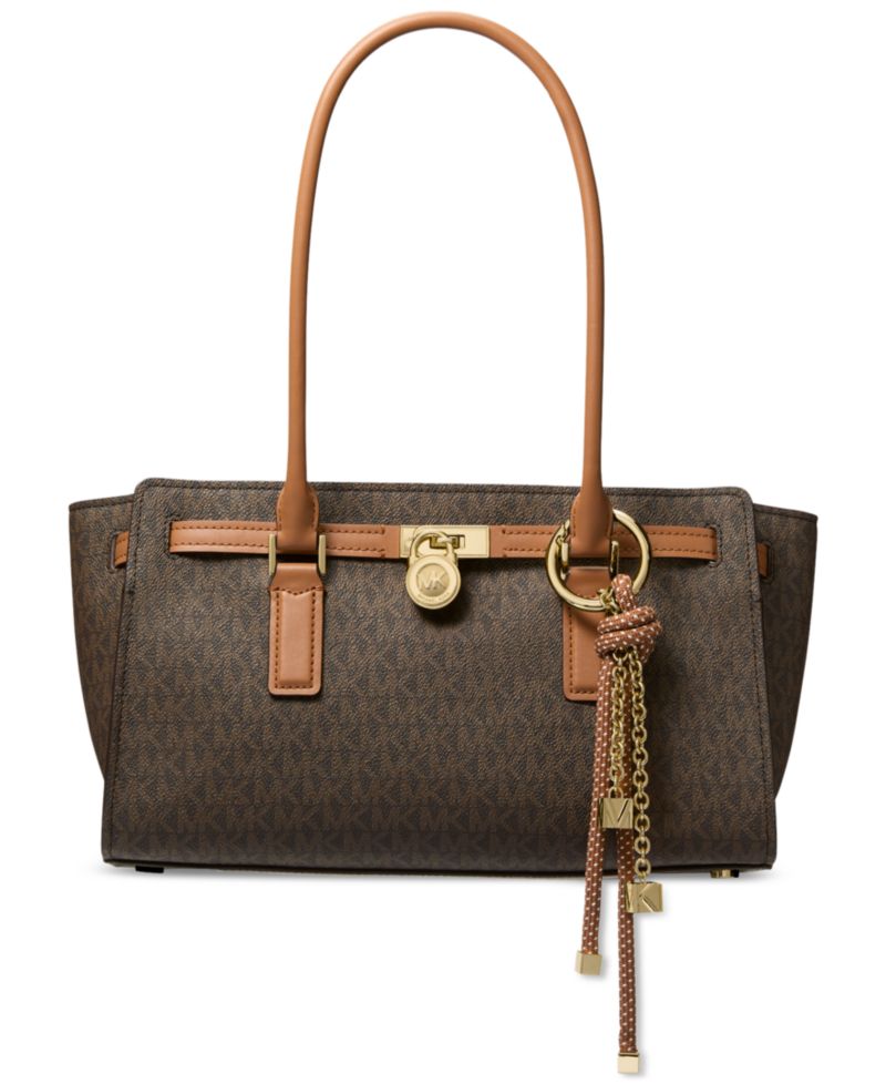 Michael Kors Hamilton Small East West Shoulder Tote with Charm Bag
