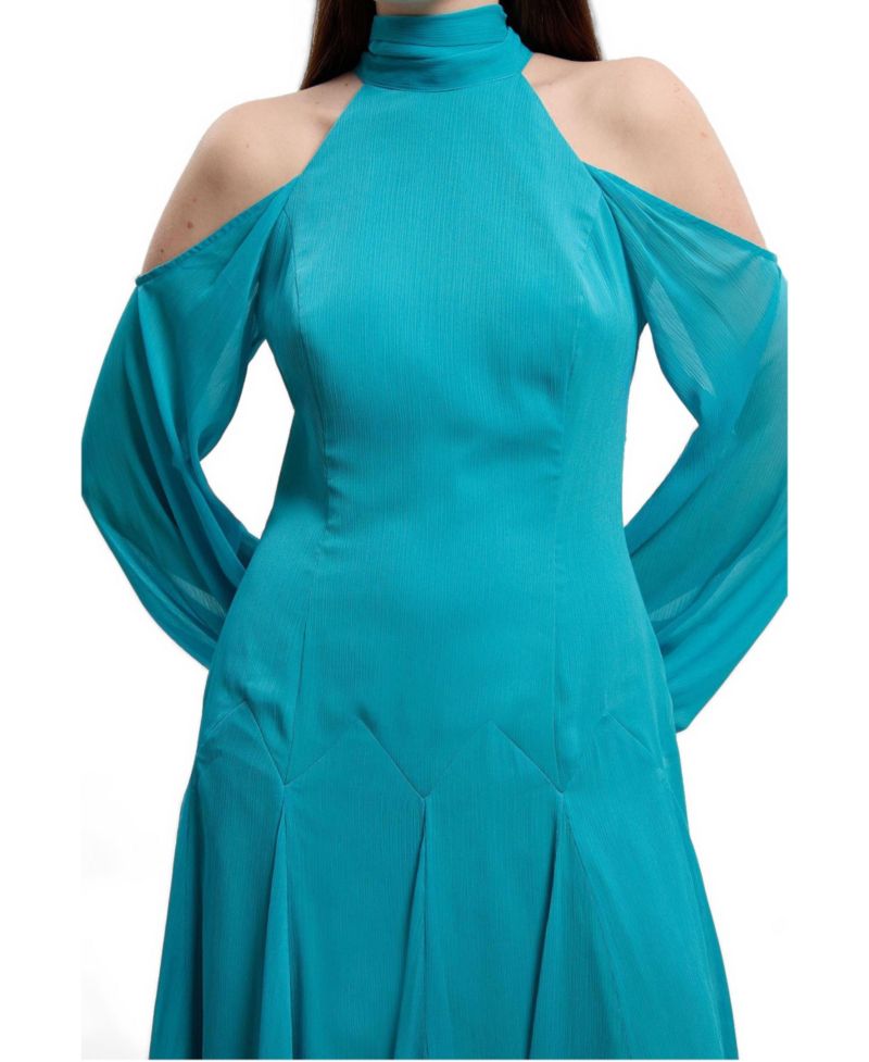 Women's Cold Shoulder Maxi Dress