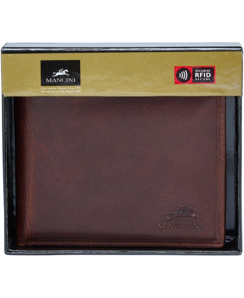 Men's Boulder Collection RFID Secure Billfold with Removable Left Wing Passcase
