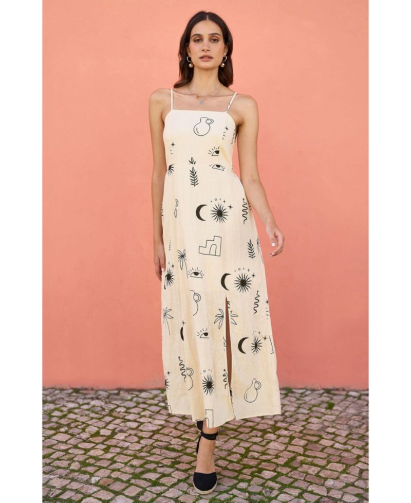 Women's Mystic Print Midi Dress