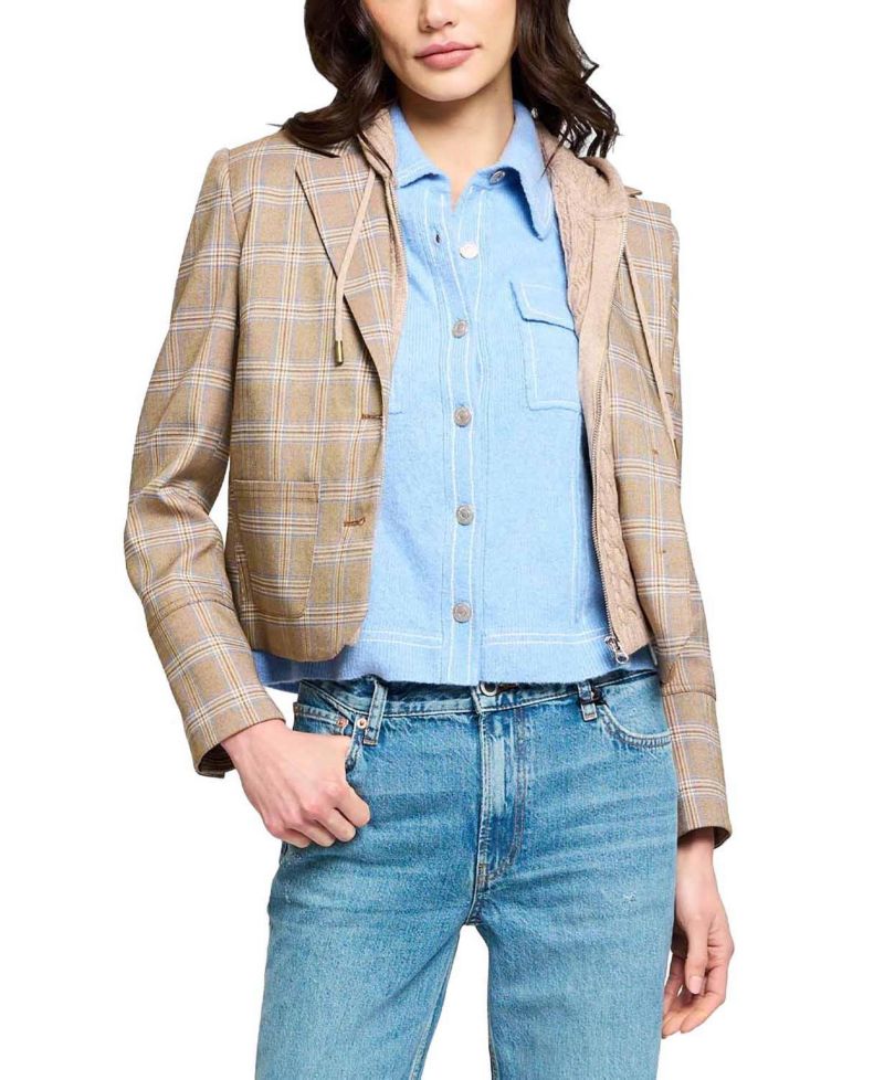 Women's Sienna Plaid Cropped Blazer