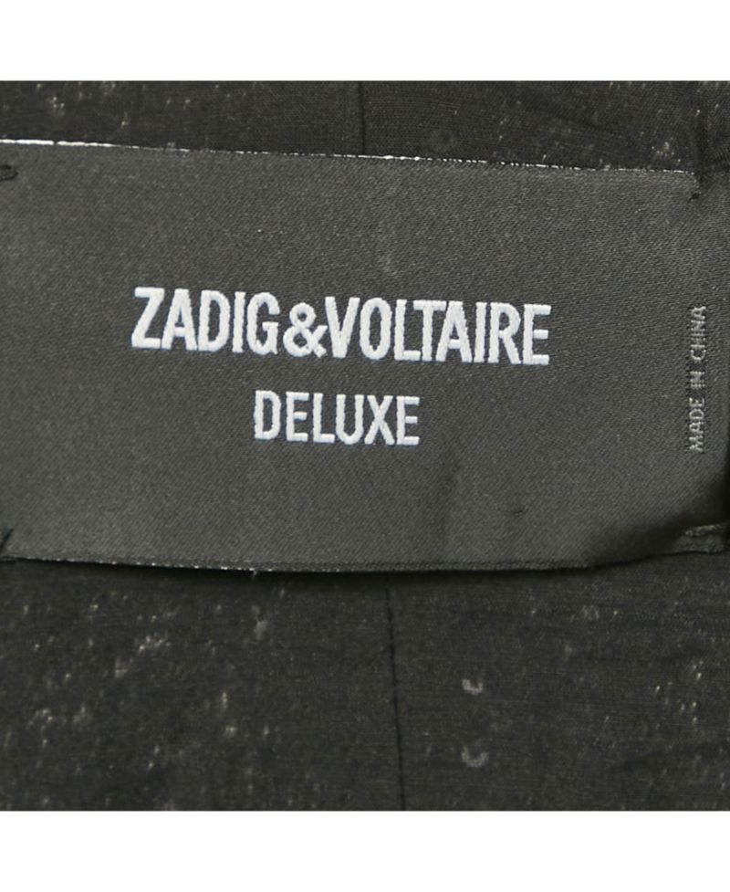 Women's Pre-Owned Zadig and Voltaire Black Sequin Button Front Emilie Coat