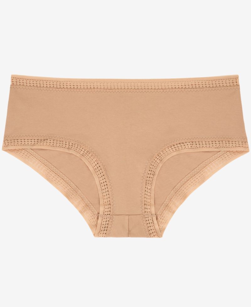 Women's Cabana Cotton-Blend Boyshort Crochet-Trim Panty, 3-Pack