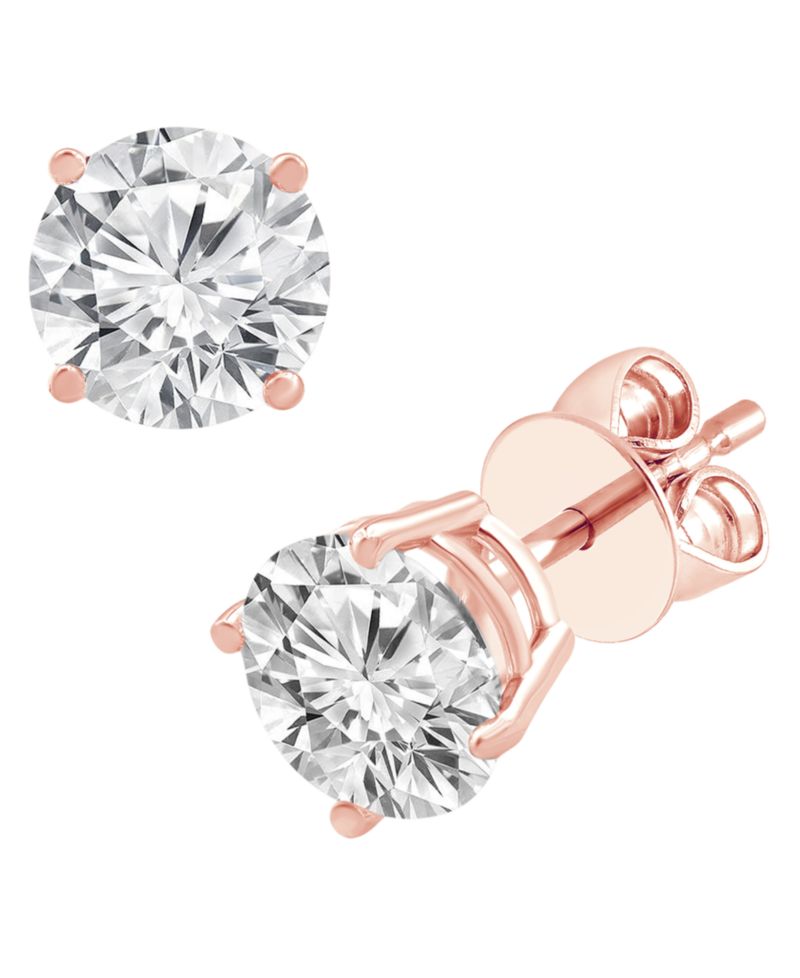 Certified Lab Grown Diamond Stud Earrings (5 ct. t.w.) in 14k White, Yellow or Rose Gold