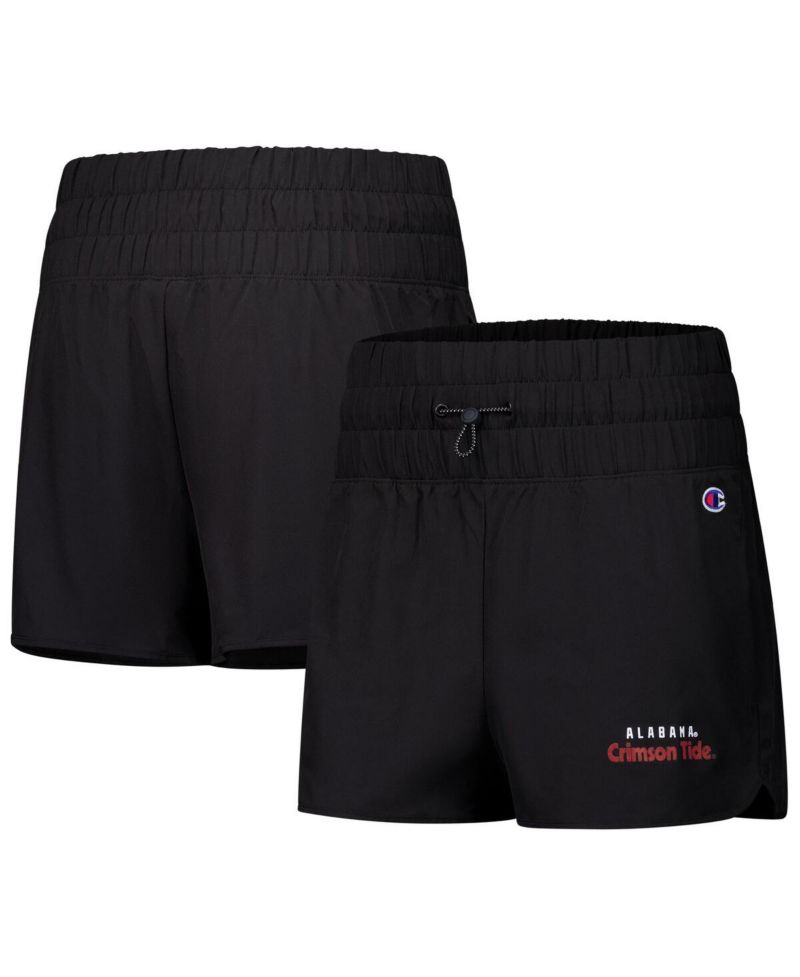 Women's Black Alabama Crimson Tide Tailgate Her Woven Shorts