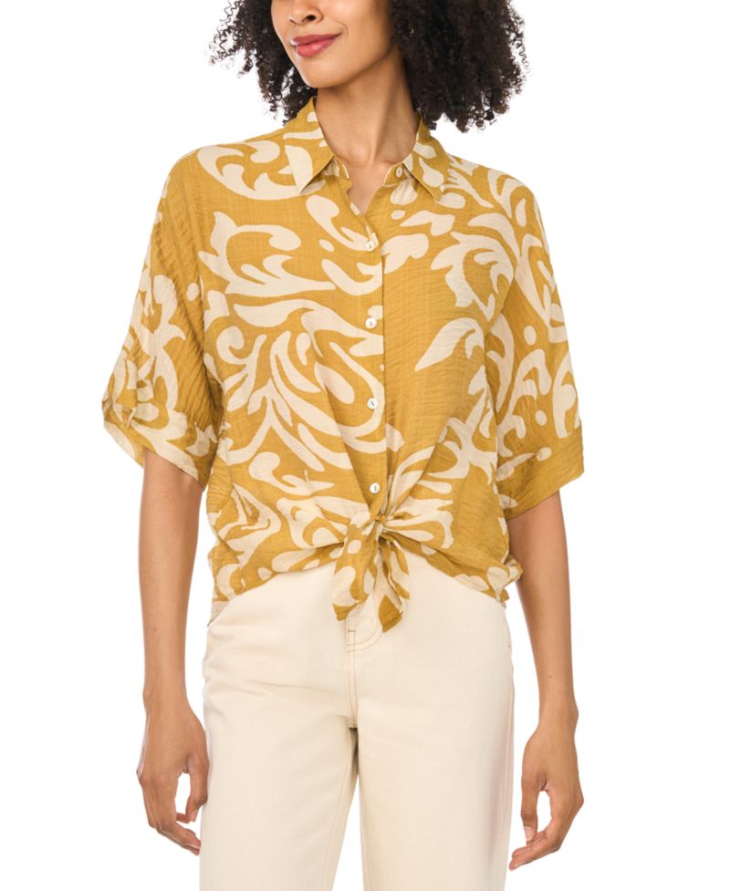 Women's Collared Short-Sleeve Top