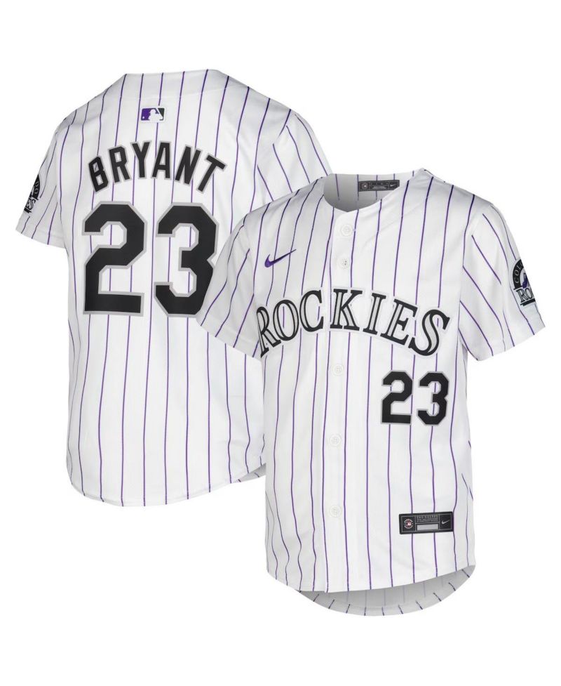 Big Boys and Girls Kris Bryant White Colorado Rockies Home Limited Player Jersey