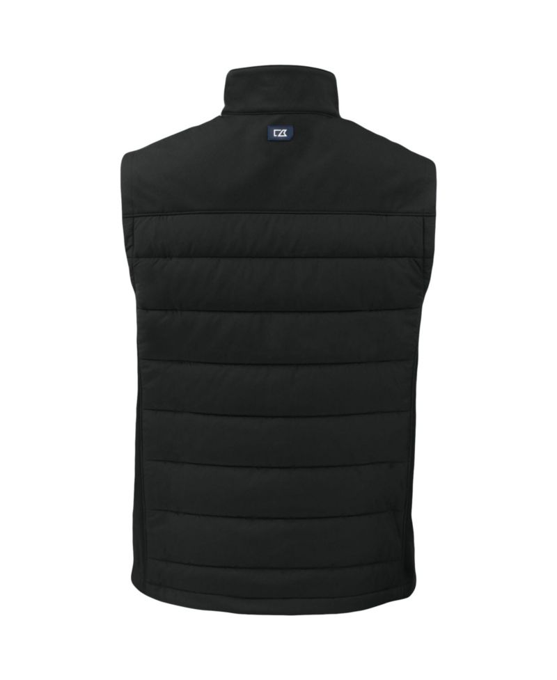 Men's Black Detroit Lions Primary Mark Evoke PrimaLoft Hybrid Eco Softshell Full-Zip Vest