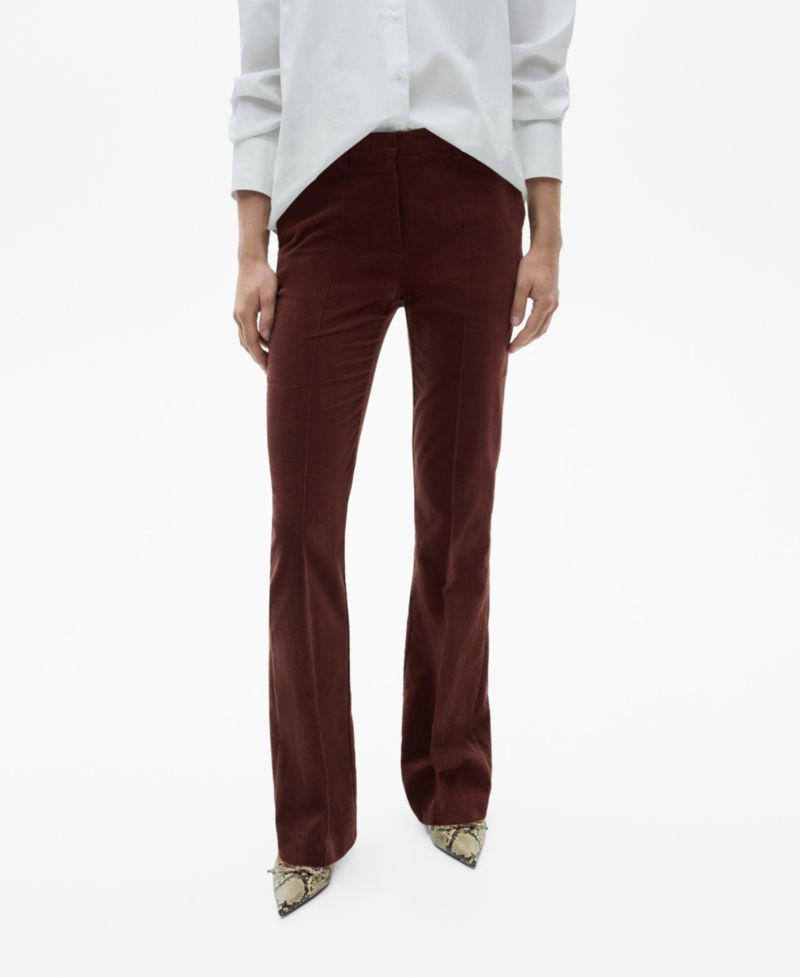Women's Straight Velvet Pants