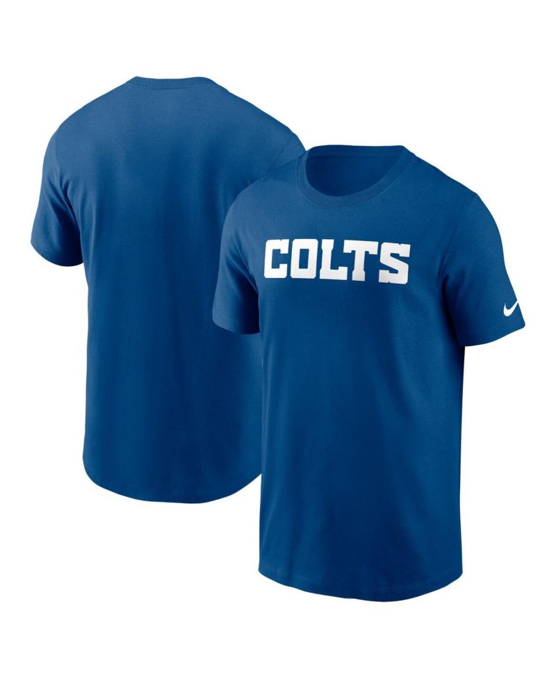 Men's Royal Indianapolis Colts Primetime Wordmark Essential T-Shirt