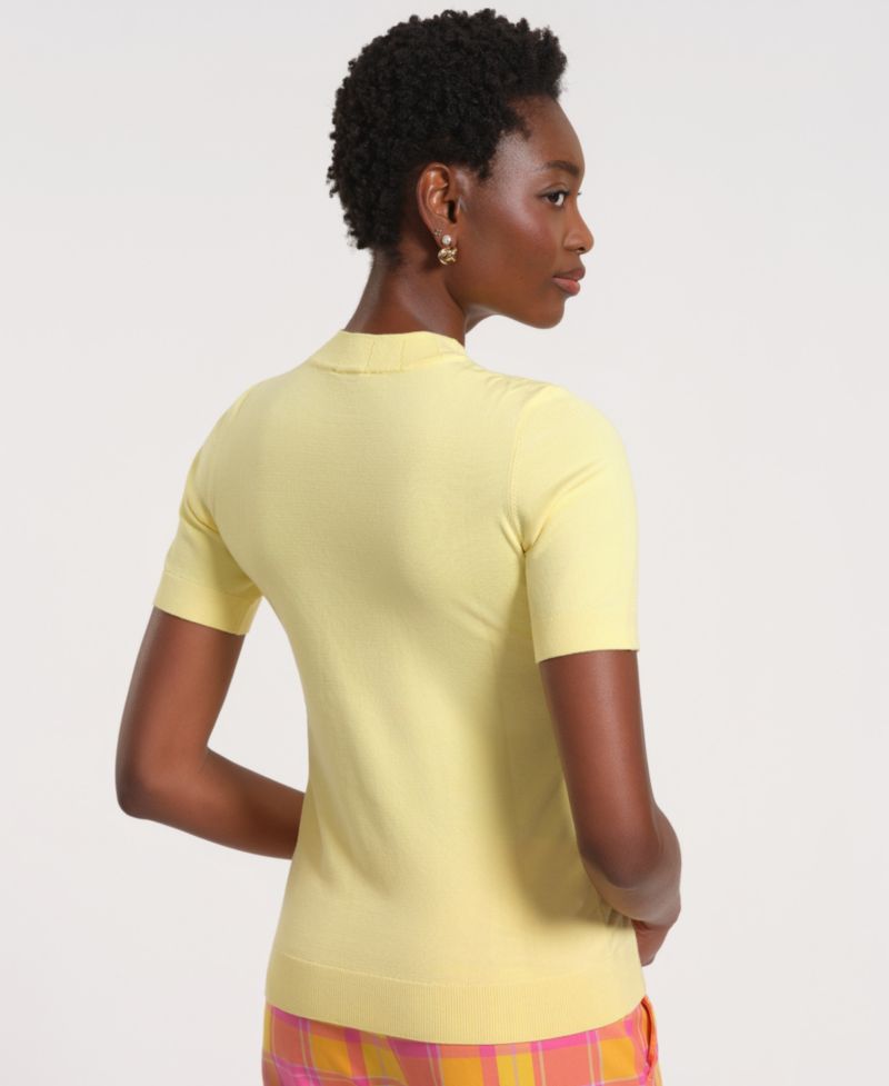 Women's Short-Sleeve Mock Neck Top