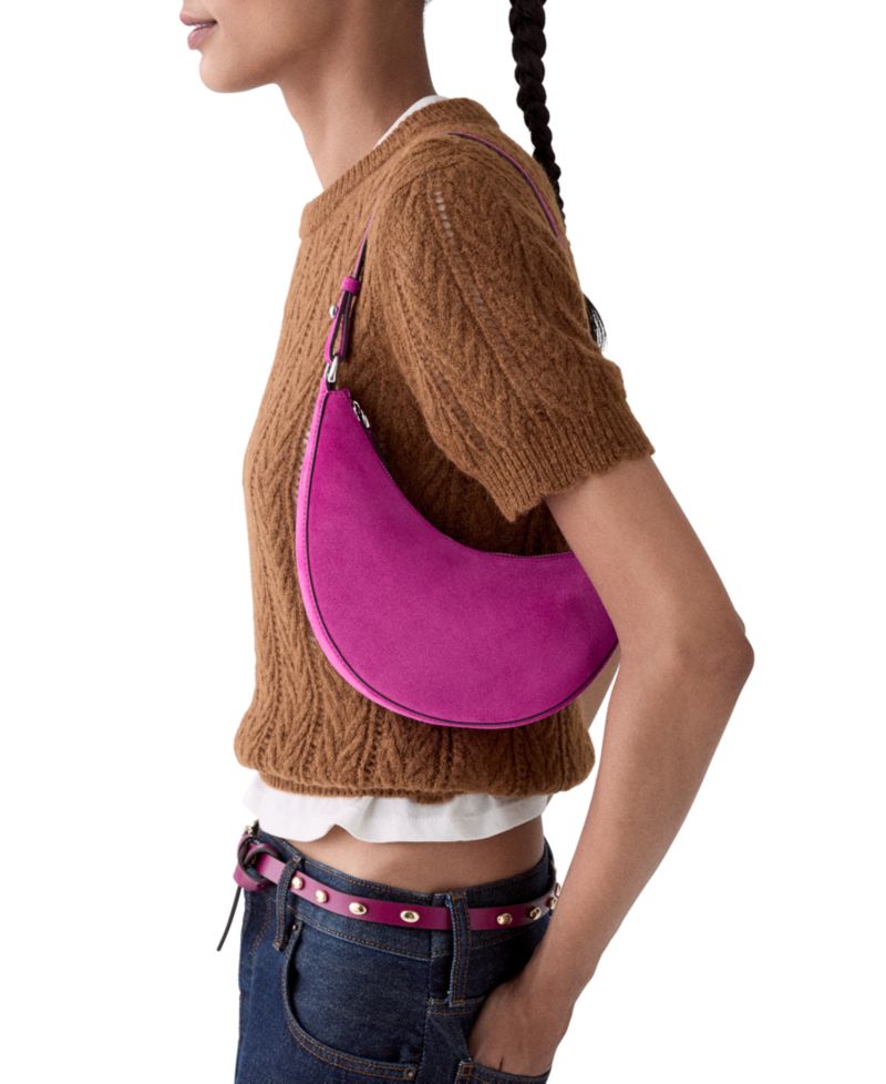 Duo Small Suede Shoulder Handbag