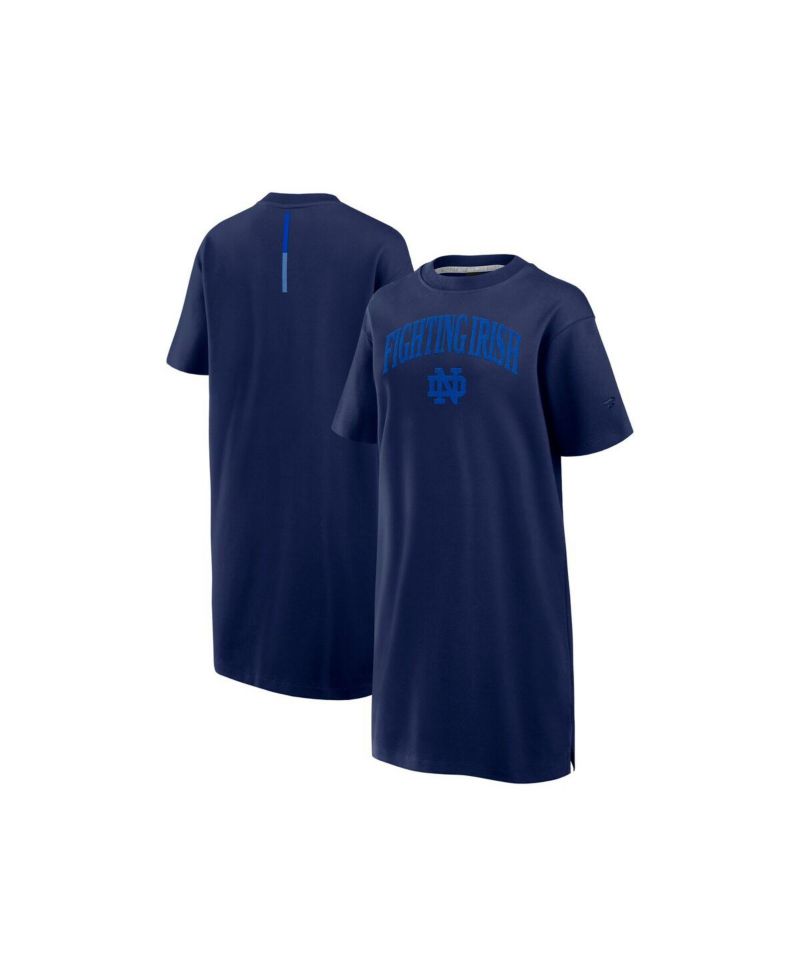 Women's Navy Notre Dame Fighting Irish Elements Go Tri-Blend T-Shirt Dress