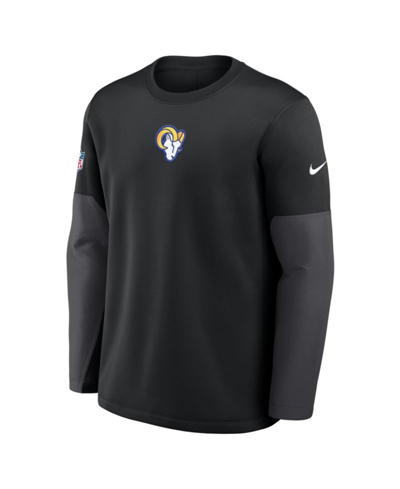 Men's Black Los Angeles Rams Sideline Scripted to Win Performance Long Sleeve T-Shirt