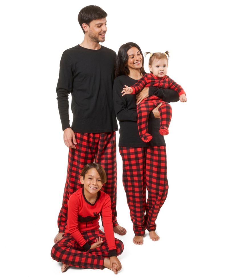 Women's Cotton Top and Fleece Pants Holiday Pajamas