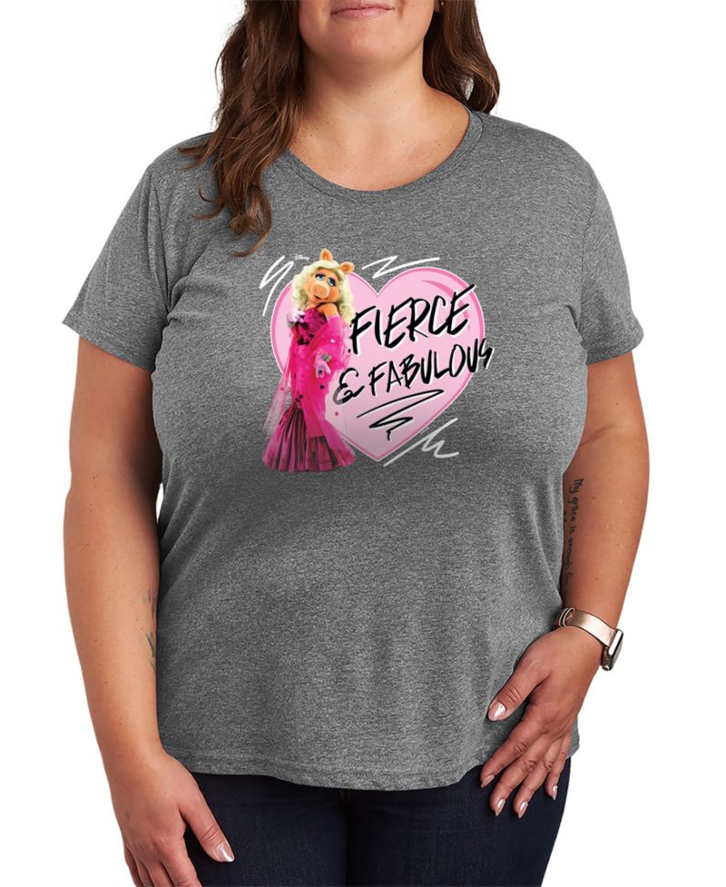 Plus Size the Muppets Fierce and Fabulous Miss Piggy Short-Sleeve Graphic T-Shirt