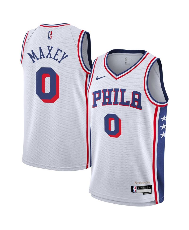Big Boys and Girls Tyrese Maxey White Philadelphia 76ers Association Swingman Jersey