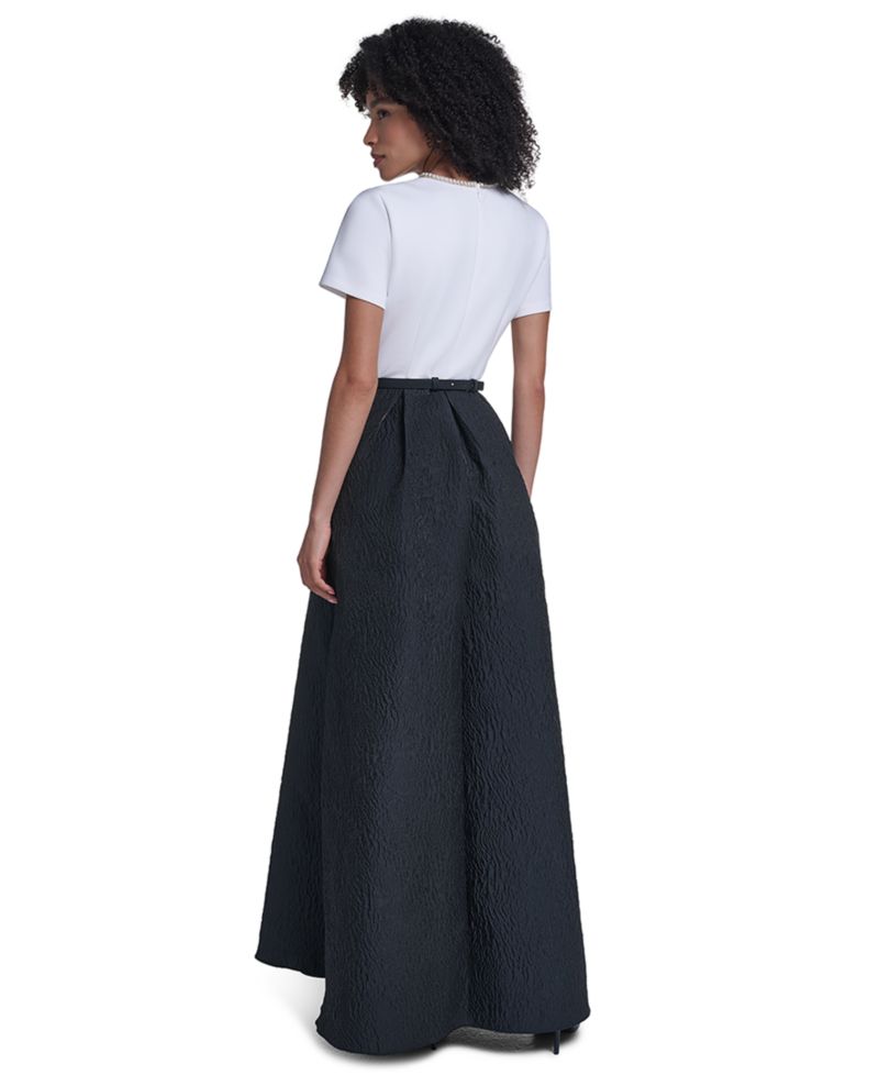 Women's Textured Maxi A-Line Gown