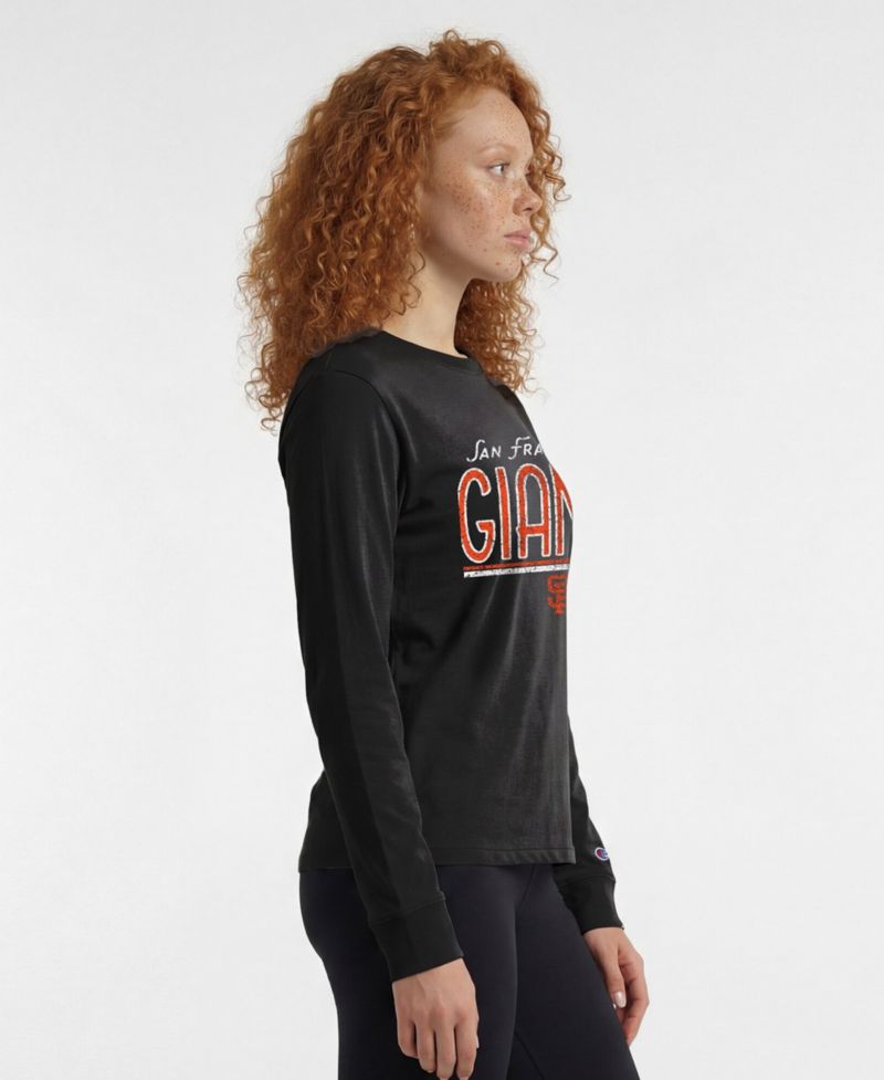 Women's San Francisco Giants Long-Sleeve Distressed T-Shirt