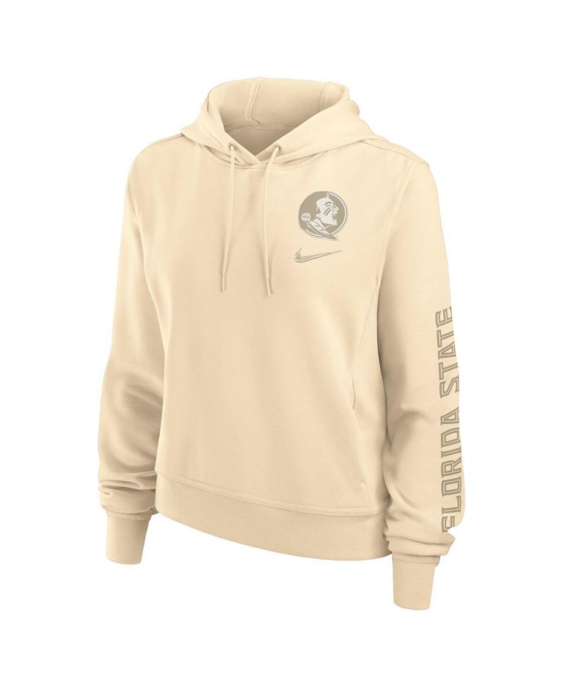 Women's Tan Florida State Seminoles One Performance Pullover Hoodie