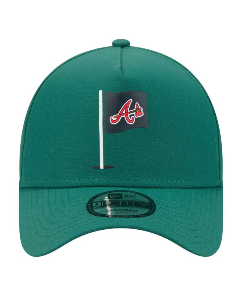 Men's Green Atlanta Braves Pin Seeker 9FORTY A-Frame Adjustable Hat