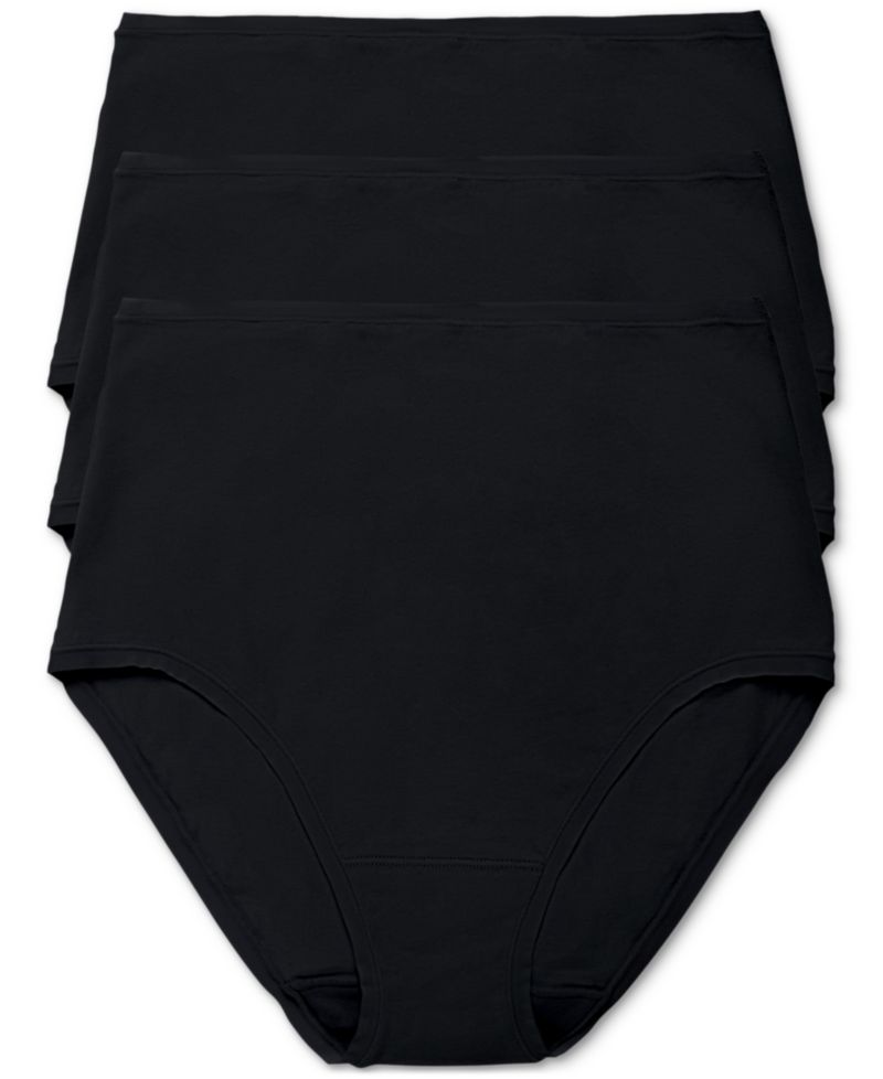 Women's 3-Pack. Bliss Bare Cotton High-Waist Brief Underwear 778346MP