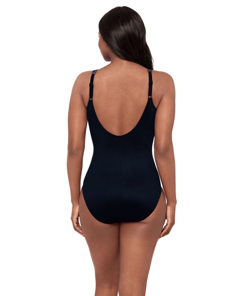 Women's Tummy Control V-Neck One-Piece Swimsuit