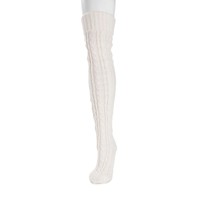 Women's Cable Knit Over the Knee Socks