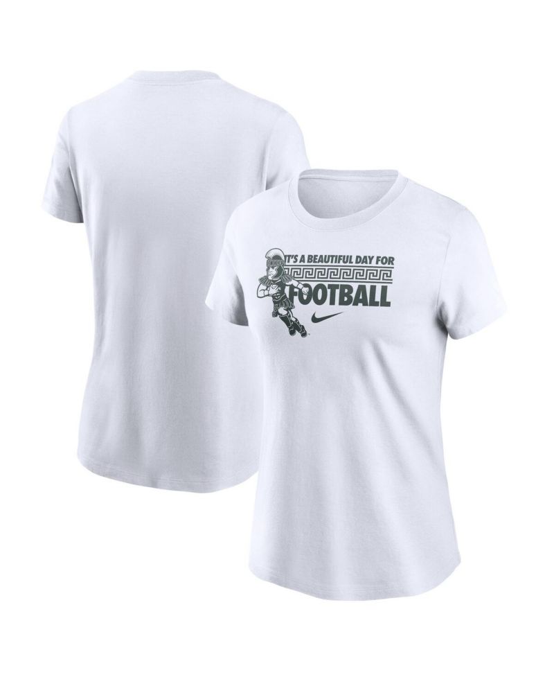 Women's White Michigan State Spartans Fan T-Shirt