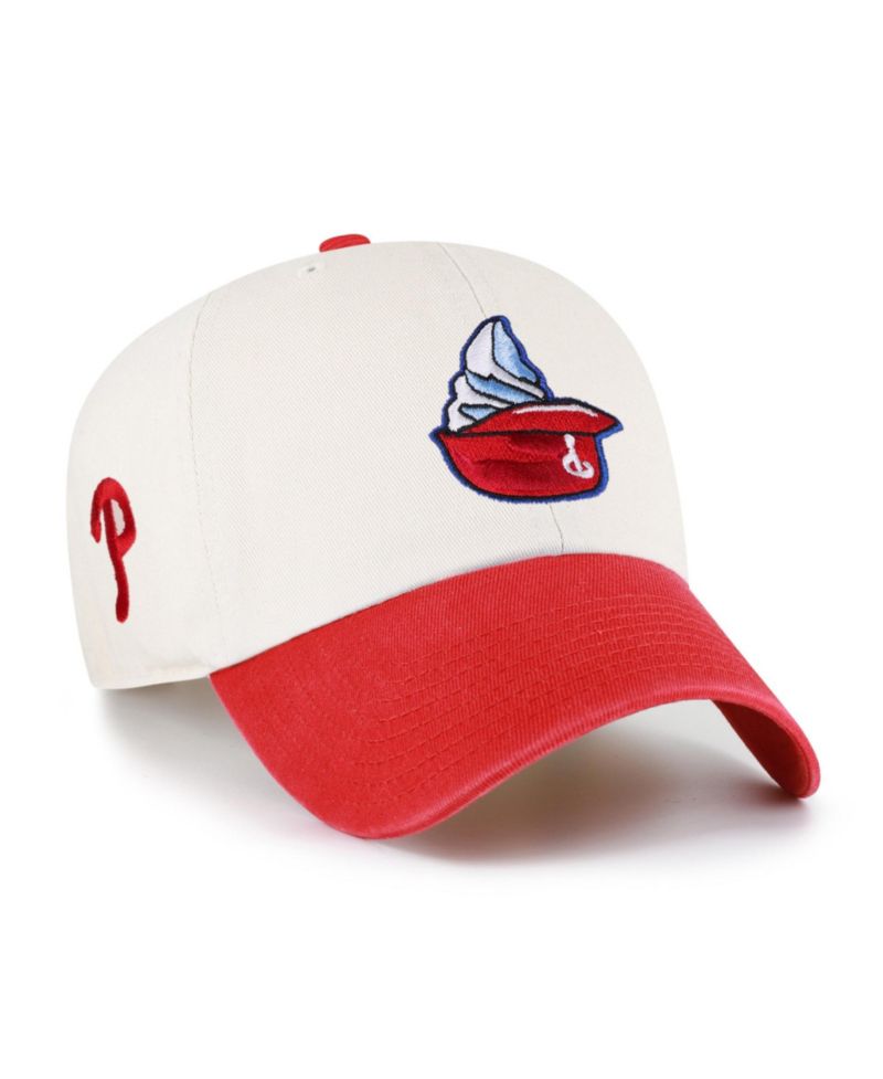 Men's Natural Philadelphia Phillies Single Swirl Ice Cream Helmet 2.0 Clean Up Adjustable Hat