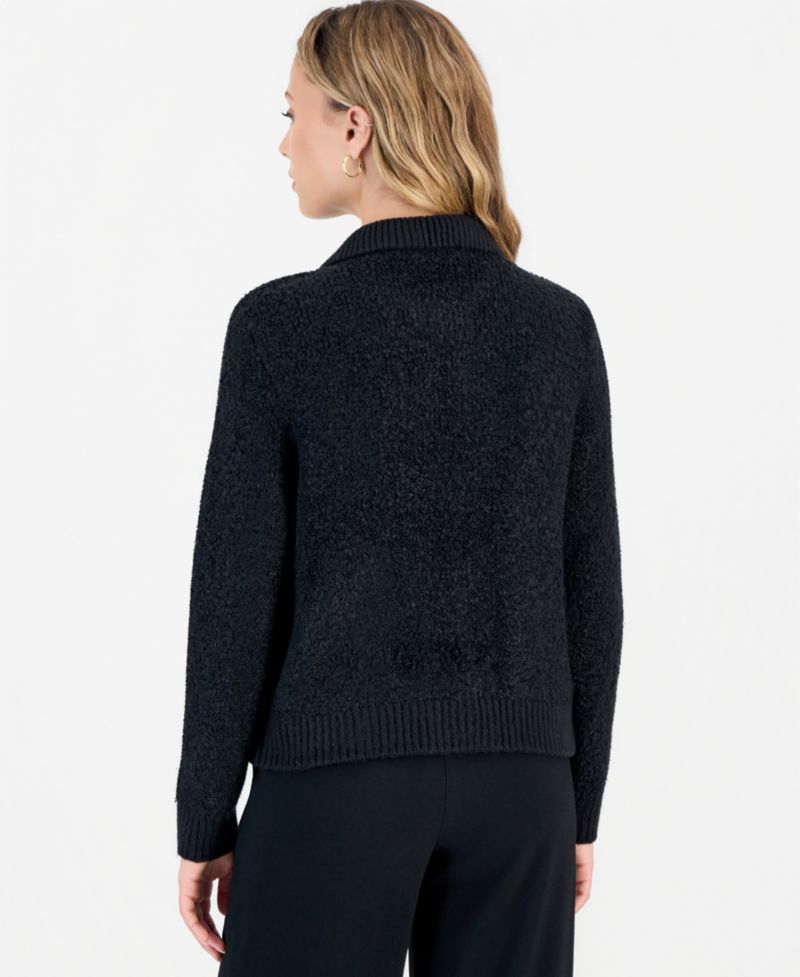 Petite Boucle Relaxed-Fit Cardigan