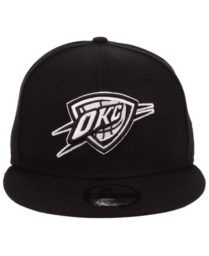 Oklahoma City Thunder Black White 9FIFTY Snapback Cap