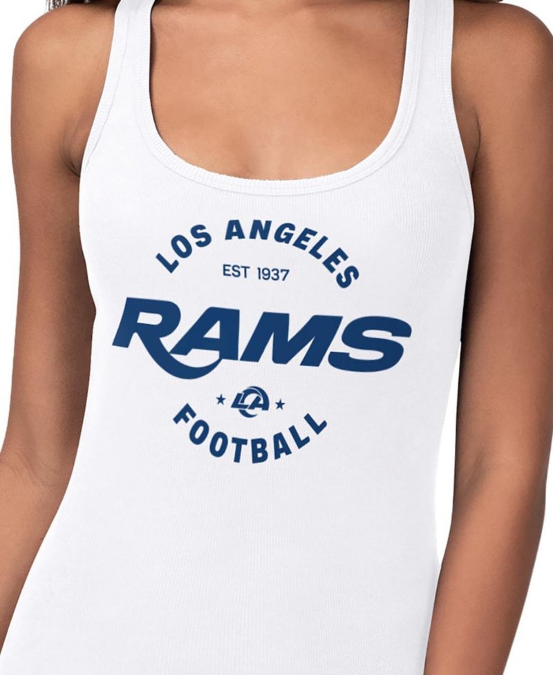 Women's White Los Angeles Rams Preseason Tank Top