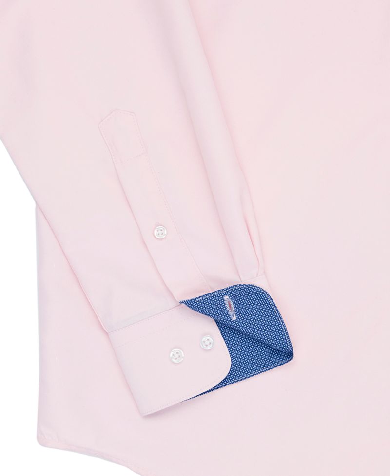 Men's Regular Fit Solid Wrinkle Free Performance Dress Shirt