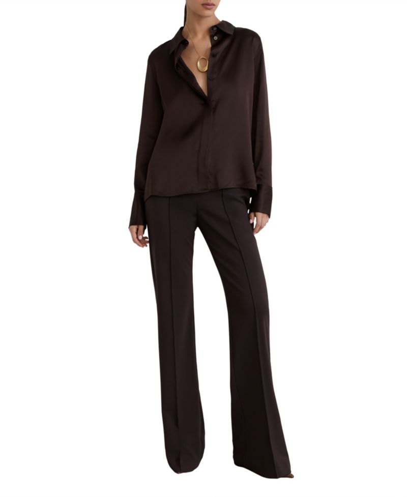 Women's Ameira Pointed-Collar Satin Blouse