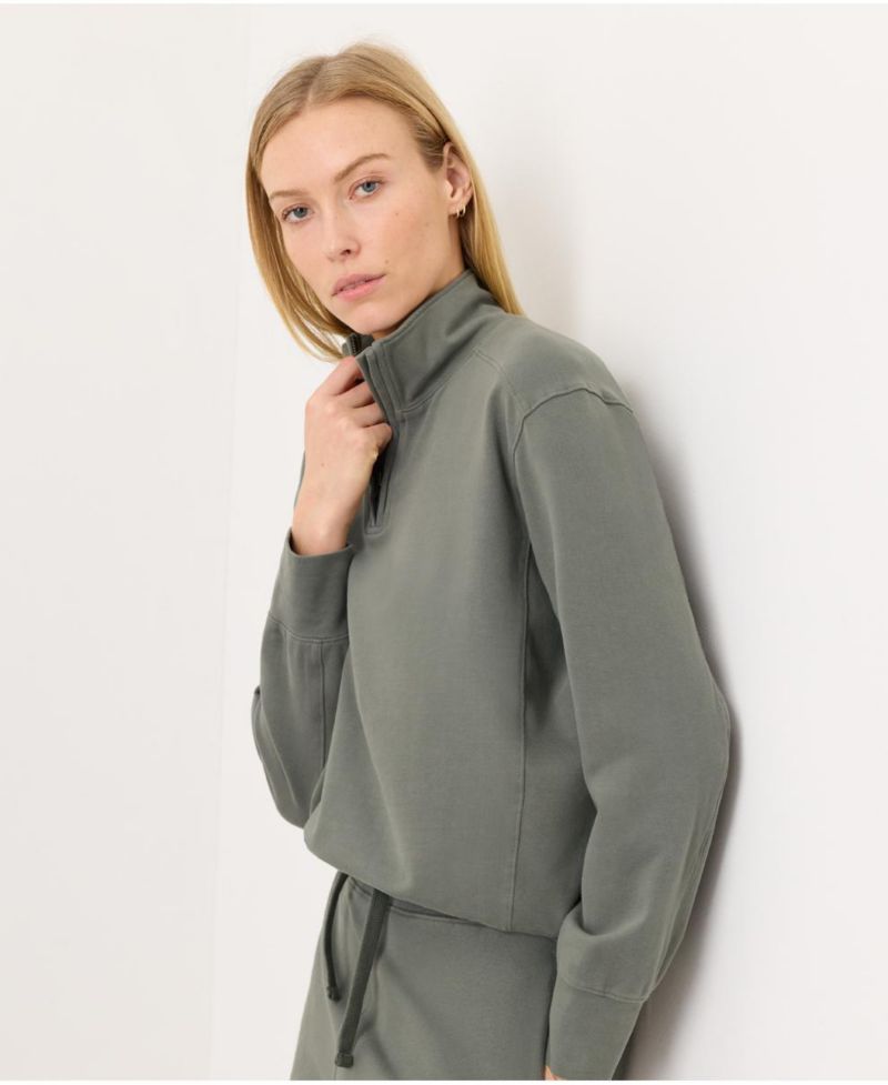 Women's Cloud Knit Quarter Zip Made with Organic Cotton