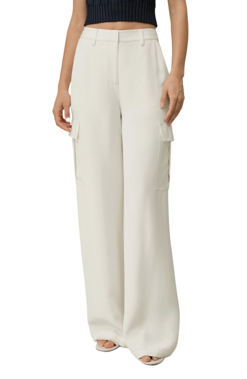 Women's Silk Crepe Cargo Pant