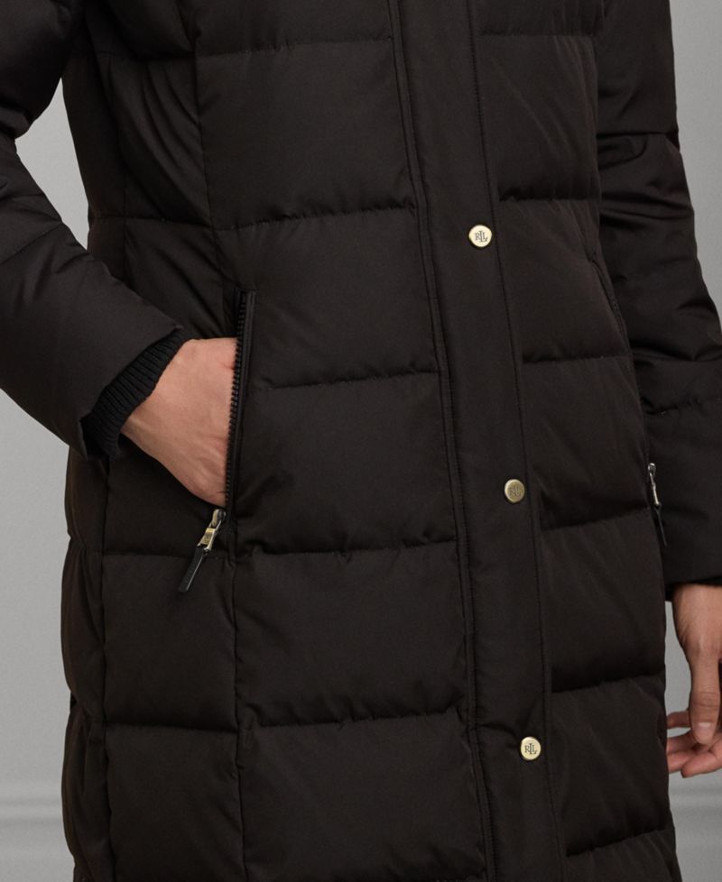 Plus Size Faux-Fur-Trim Hooded Puffer Coat