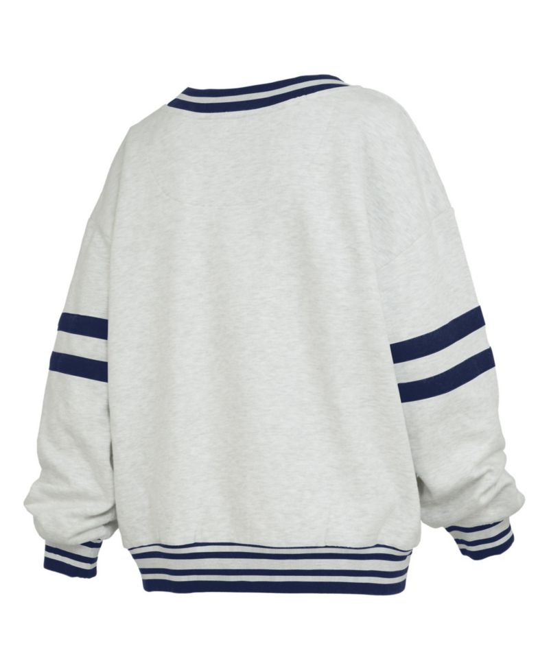 Women's Illinois Fighting Illini Oates Oversized Dropped-Shoulder V-Neck Sweatshirt