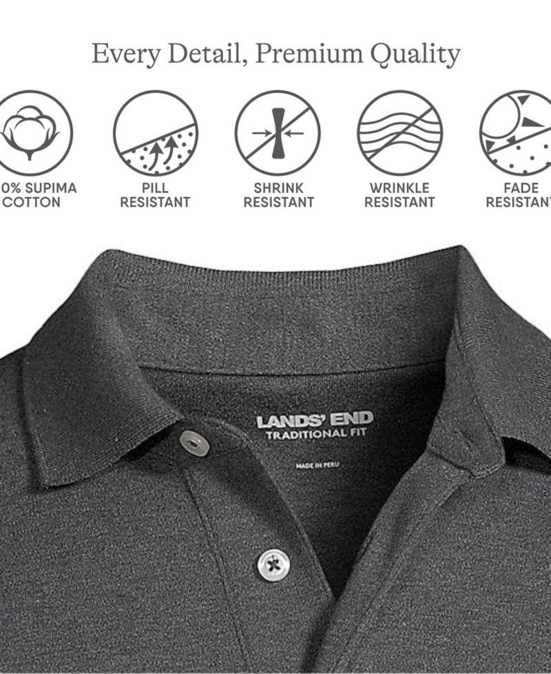 Big & Tall School Uniform Short Sleeve Cotton Supima Polo Shirt