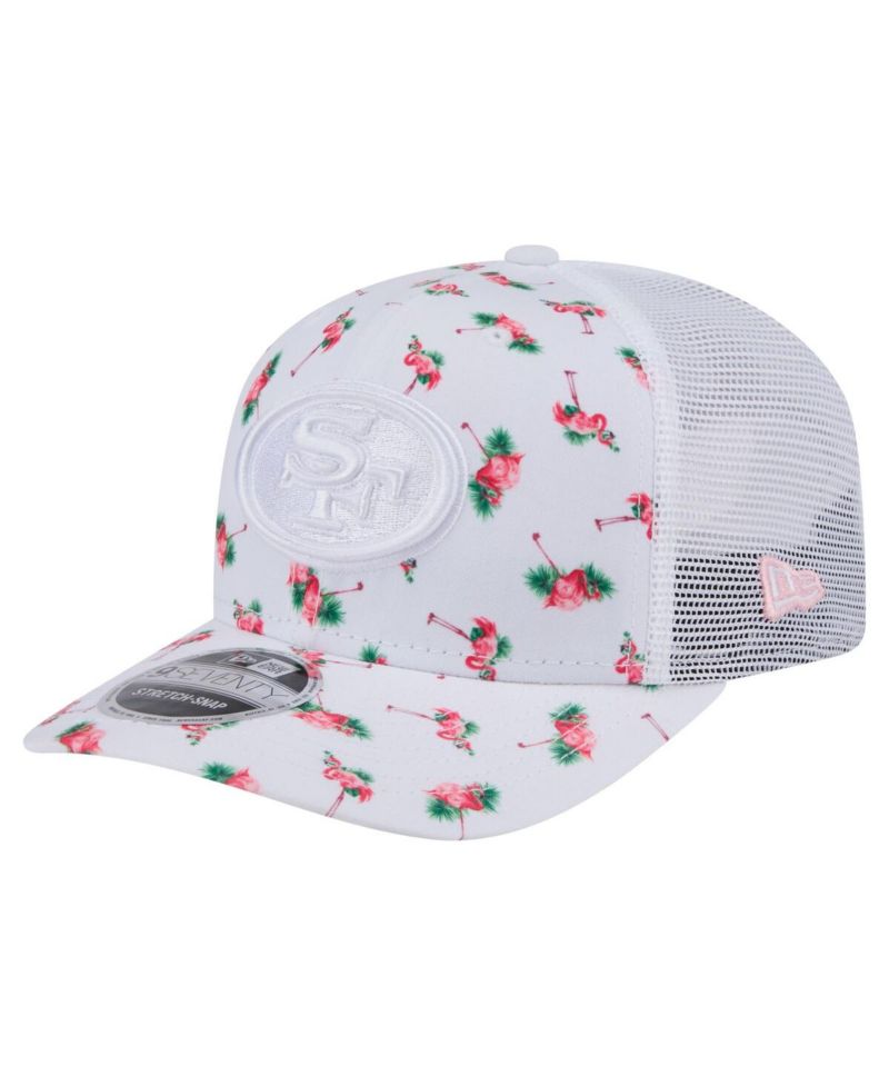 Men's White San Francisco 49ers Adventure Flamingo Pattern 9SEVENTY Stretch-Snap Hat