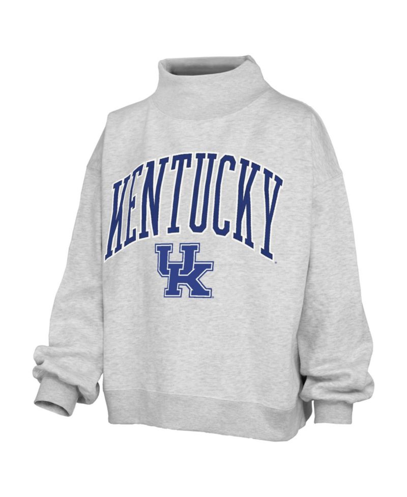Women's Nelson Texture Lingo Kentucky Wildcats Oversized Mock Neck Fleece Sweatshirt